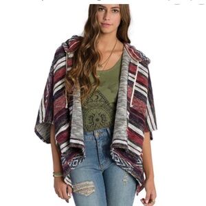 BILLABONG Poncho Cardigan Hoodie S/M